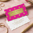 Search for polka dot business cards Pink