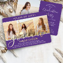 Search for purple and white graduation invitations Photo collage