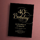 Search for 40th birthday invitations Elegant