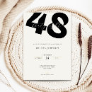 Search for 48th birthday invitations 48 years old