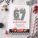 Search for boy 7th birthday invitations Race car birthday