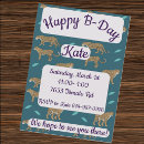 Search for big cat birthday invitations Animal