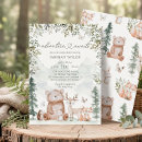 Search for adventure awaits baby shower invitations Woodland animals