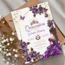 Search for lavender and gold quinceanera invitations Mis quince anos