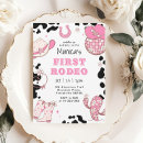 Search for pink cow party invitations Wild west