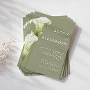 Search for calla lily wedding invitations Modern