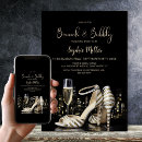 Search for gold high heel shoe invitations Champagne