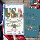 Search for freedom invitations Red white blue
