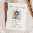 Search for photo memorial invitations Celebration of life