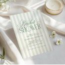 Search for sage green bridal shower invitations Green and white