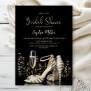 Search for gold high heel shoe invitations Champagne