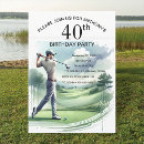 Search for golf 40th birthday invitations Golfer