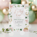 Search for shamrock invitations Lucky one party