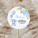 Search for elephant baby shower stickers Round
