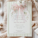Search for pink bow baby shower invitations Script calligraphy