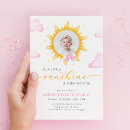 Search for sunshine 1st birthday invitations Yellow