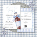 Search for ready to pop baby boy shower invitations Gingham