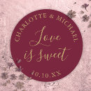 Search for burgundy and gold wedding stickers Modern