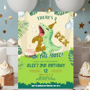 Search for dinosaur 2nd birthday invitations Baby boy
