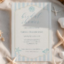Search for coastal bridal shower invitations Blue and white