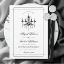Search for chandelier wedding invitations Black and white
