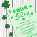 Search for march birthday invitations Shamrock