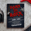 Search for rock and roll baby shower invitations Guitar