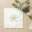 Search for gold and white wedding napkins Modern