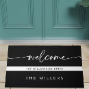 Search for family name doormats Calligraphy script
