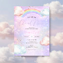 Search for cloud gender reveal invitations Rainbow