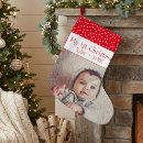 Search for baby boy christmas stockings Red