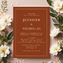 Search for burnt orange gold wedding invitations Terracotta