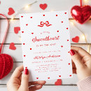Search for a little sweetheart invitations Pink and red