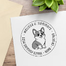 Search for corgi dog rubber stamps Return address