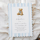 Search for blue bear baby shower invitations Elegant