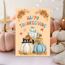 Search for cat thanksgiving cards Autumn leaves