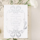 Search for silver wedding invitations Vintage