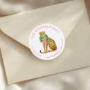 Search for leopard print return address labels Pink
