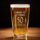 Search for 50th birthday beer glasses Elegant