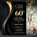 Search for black and gold 60th birthday invitations Sixtieth