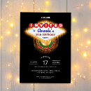 Search for poker birthday invitations Black and red