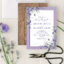 Search for lavender and green wedding invitations Purple
