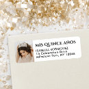 Search for quinceanera return address labels 15th birthday party