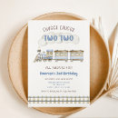 Search for choo choo two birthday invitations Chugga chugga two two