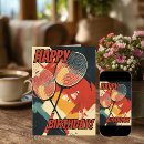 Search for badminton birthday cards Sports