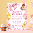 Search for baby chick birthday invitations Baby girl