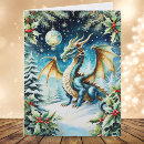 Search for dragon christmas cards Holly