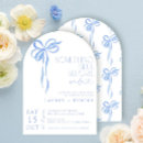 Search for something blue invitations Blue and white