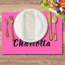 Search for hot pink placemats Typography
