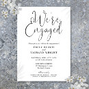 Search for black and white engagement party invitations Classic